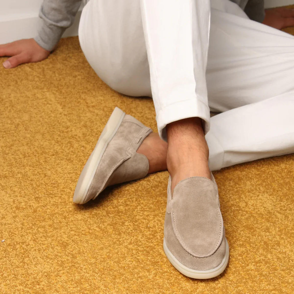 Men's Suede Loafers - Boat Shoe Style Moccasins