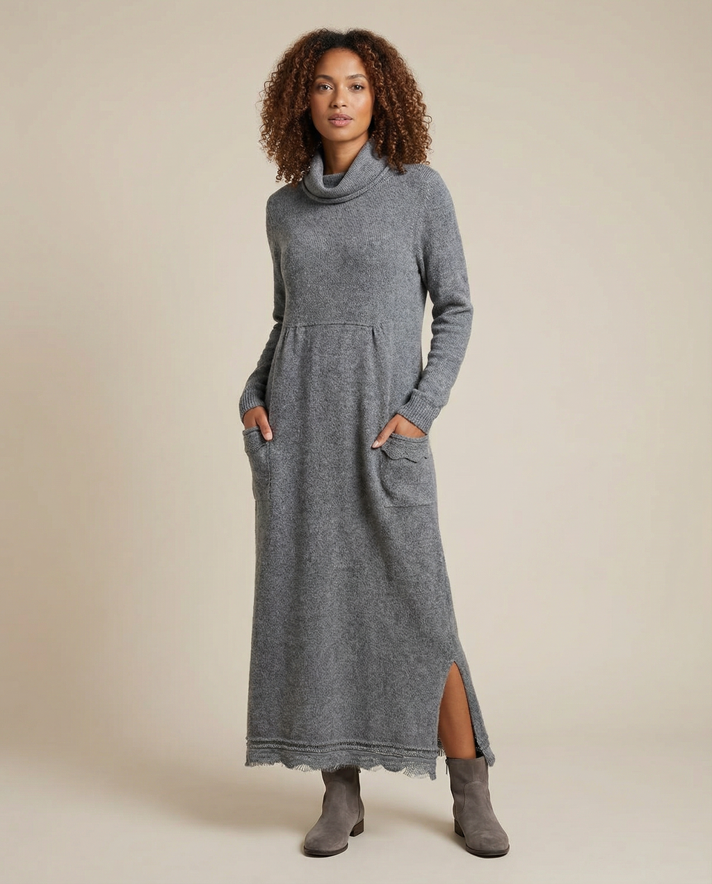 Women's Autumn Maxi Hoodie Dress | Elegant Loose Fit for Cozy Fall Days