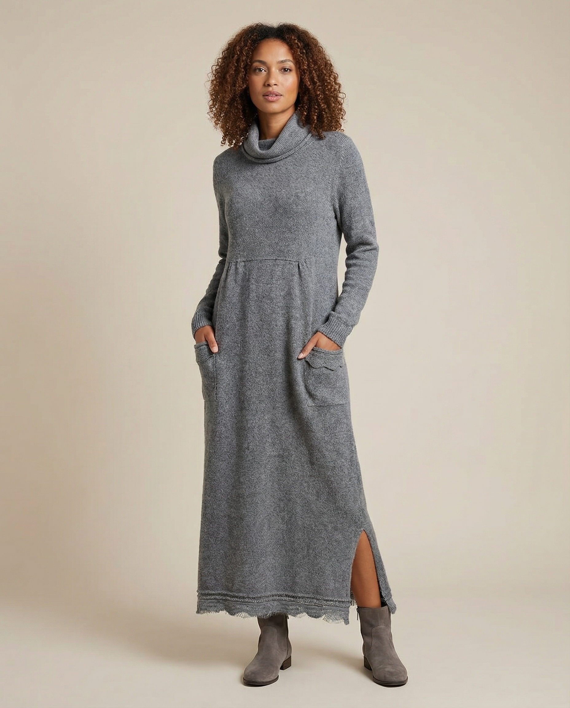 Women's Autumn Maxi Hoodie Dress | Elegant Loose Fit for Cozy Fall Days