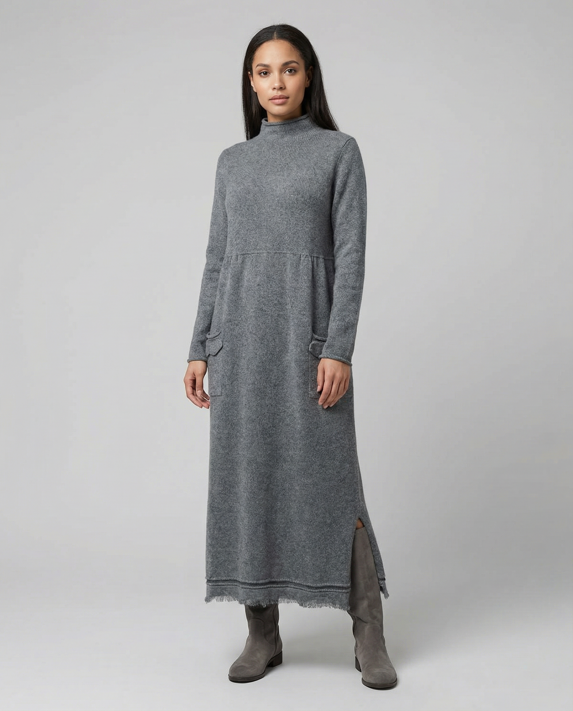 Women's Autumn Maxi Hoodie Dress | Elegant Loose Fit for Cozy Fall Days