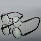 Men's Round Sunglasses - Gold Frame Teal Lens Shades