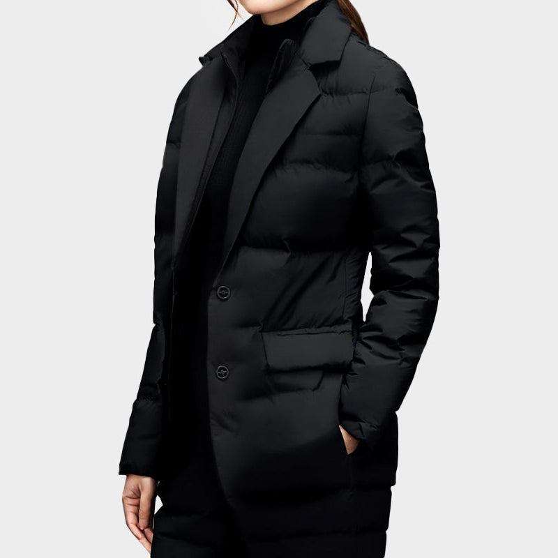 Women's Padded Puffer Jacket - Quilted Down Winter Coat