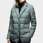 Women's Padded Puffer Jacket - Quilted Down Winter Coat
