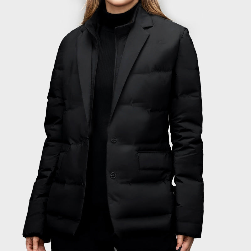 Women's Padded Puffer Jacket - Quilted Down Winter Coat