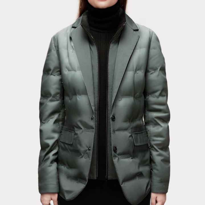 Women's Padded Puffer Jacket - Quilted Down Winter Coat