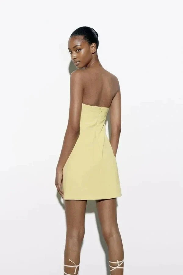 Women's Strapless Mini Dress | Fitted Summer Party Wear