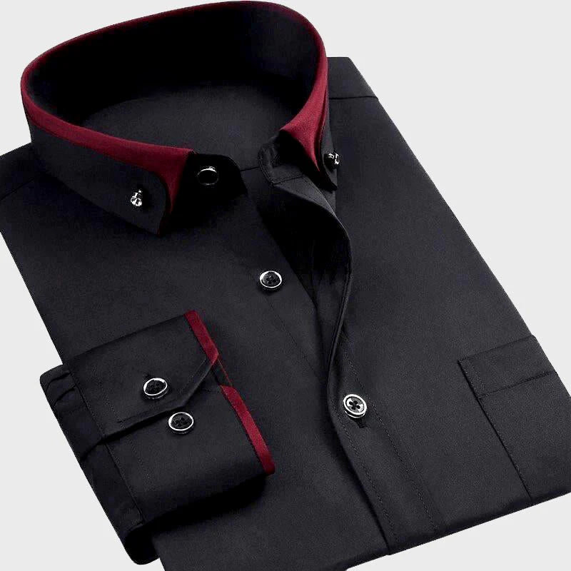 Men's Long Sleeve Casual Shirt - Slim Fit Dress Shirt