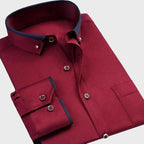 Men's Long Sleeve Casual Shirt - Slim Fit Dress Shirt