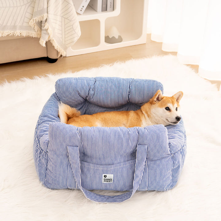 Portable pet car travel seat bed