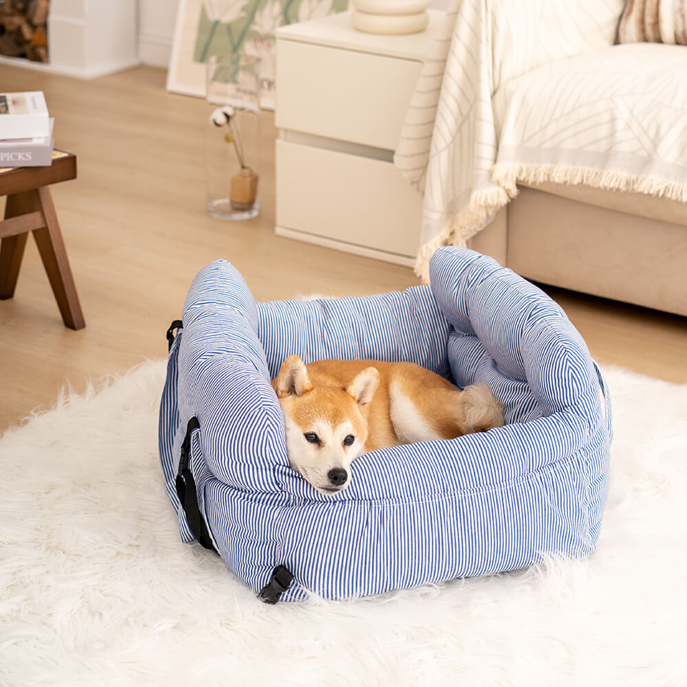 Portable pet car travel seat bed