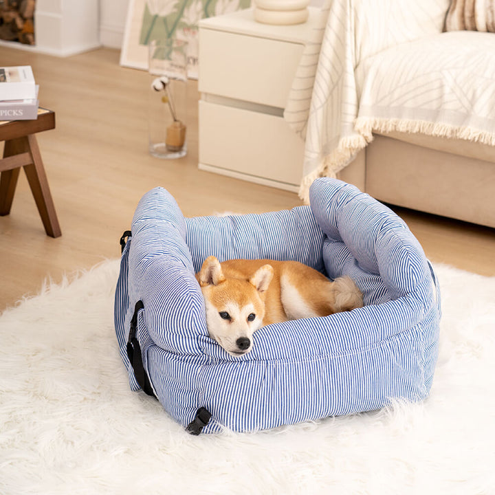 Portable pet car travel seat bed