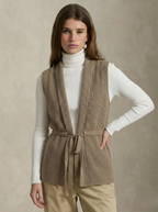 Women's Knit Vest - Sleeveless Cable Pullover