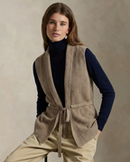 Women's Knit Vest - Sleeveless Cable Pullover