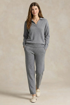Women's Knit Set - Polo Top and Pants Matching Outfit