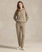 Women's Knit Set - Polo Top and Pants Matching Outfit