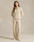 Women's Knit Set - Polo Top and Pants Matching Outfit