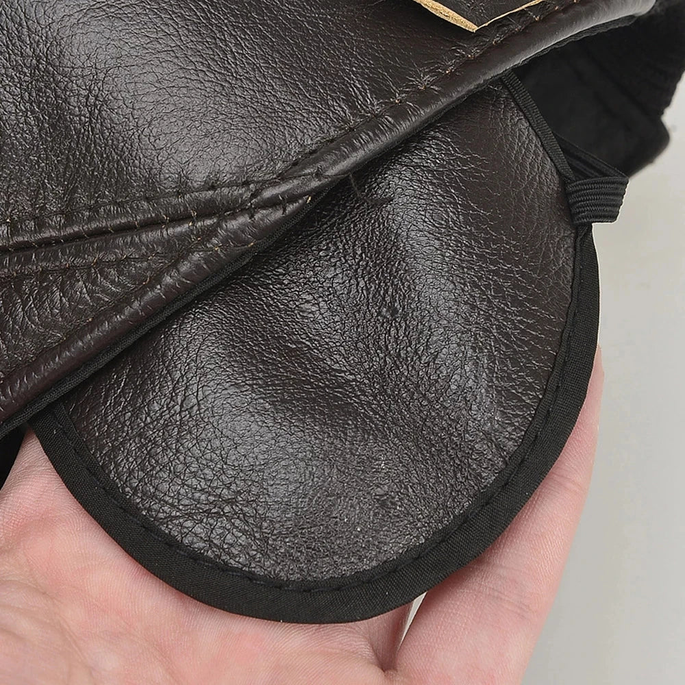 Men's Leather Cap - Vintage Baseball Hat