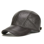 Men's Leather Cap - Vintage Baseball Hat