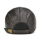 Men's Leather Cap - Vintage Baseball Hat