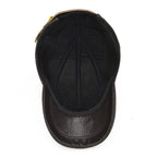 Men's Leather Cap - Vintage Baseball Hat