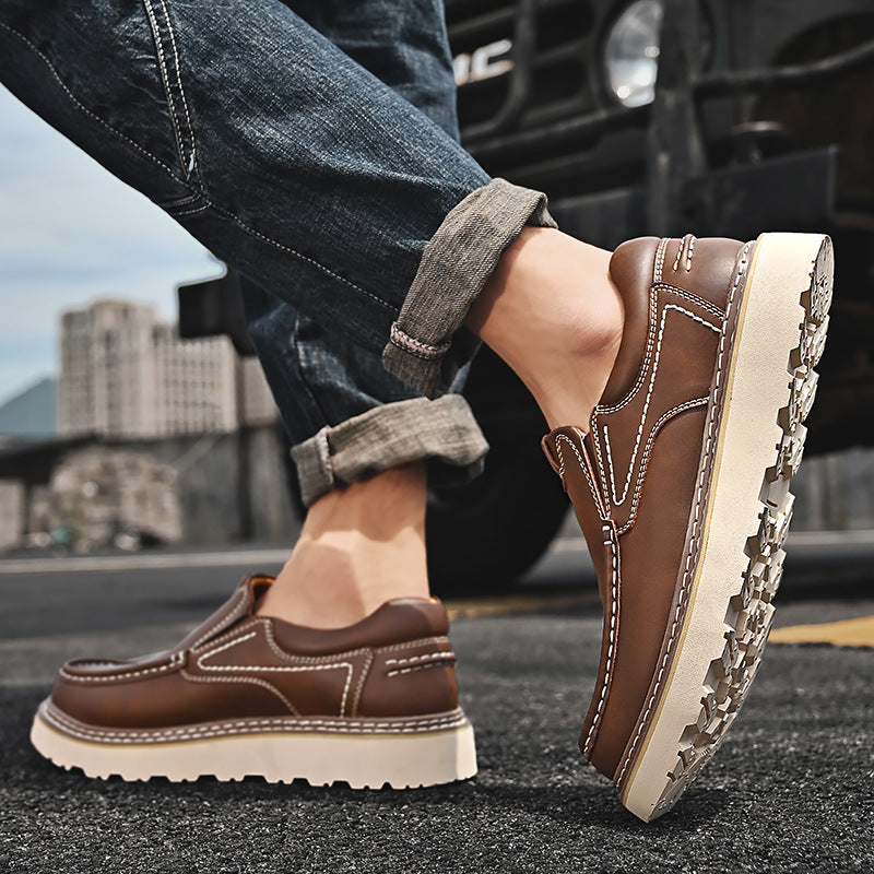 Men's Leather Loafers - Slip On Formal Shoes