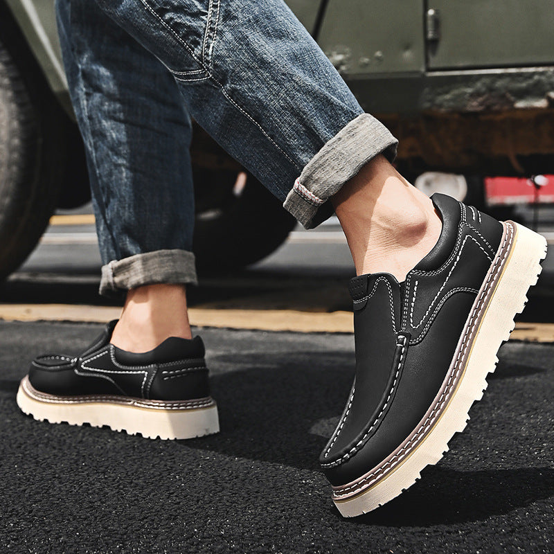 Men's Leather Loafers - Slip On Formal Shoes