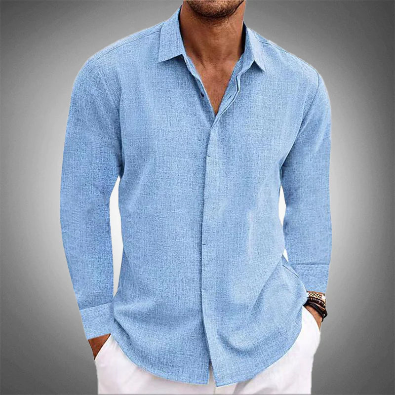 Men's Linen Shirt - Breathable Summer Casual Shirt