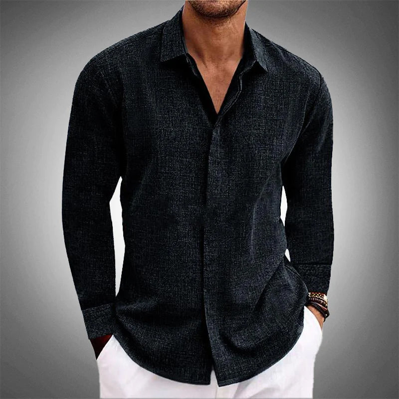 Men's Linen Shirt - Breathable Summer Casual Shirt