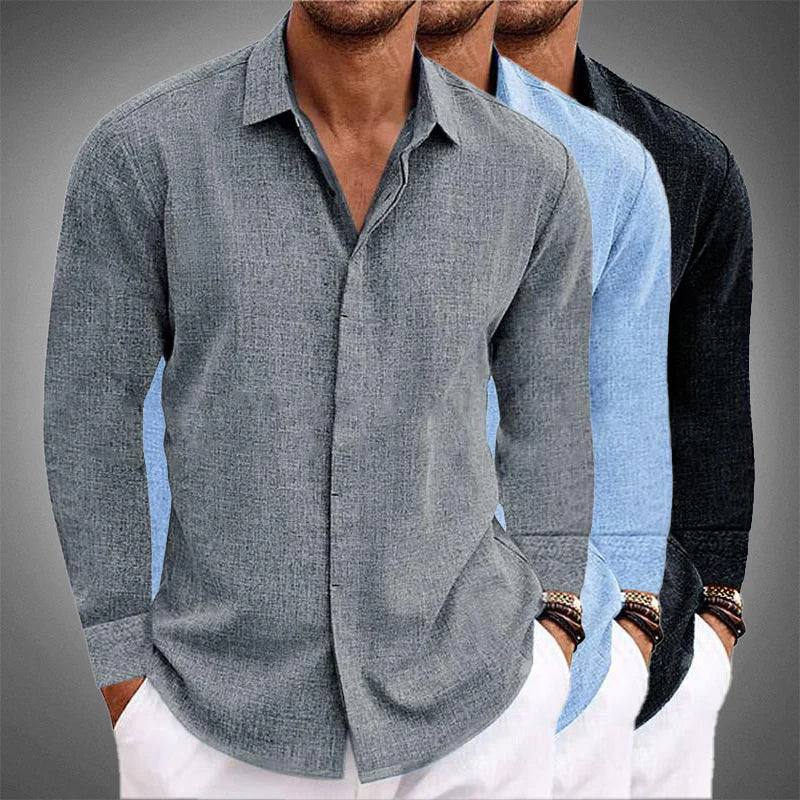 Men's Linen Shirt - Breathable Summer Casual Shirt