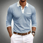 Men's Golf Polo Shirt - Long Sleeve Sport Polo