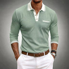 Men's Golf Polo Shirt - Long Sleeve Sport Polo