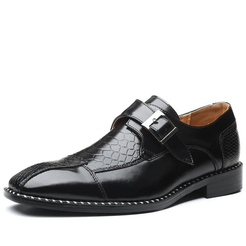Men's Monk Strap Loafer - Cushioned Buckle Dress Shoe