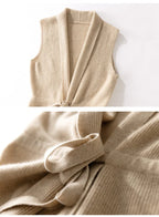 Women's Knit Vest - Sleeveless Cable Pullover