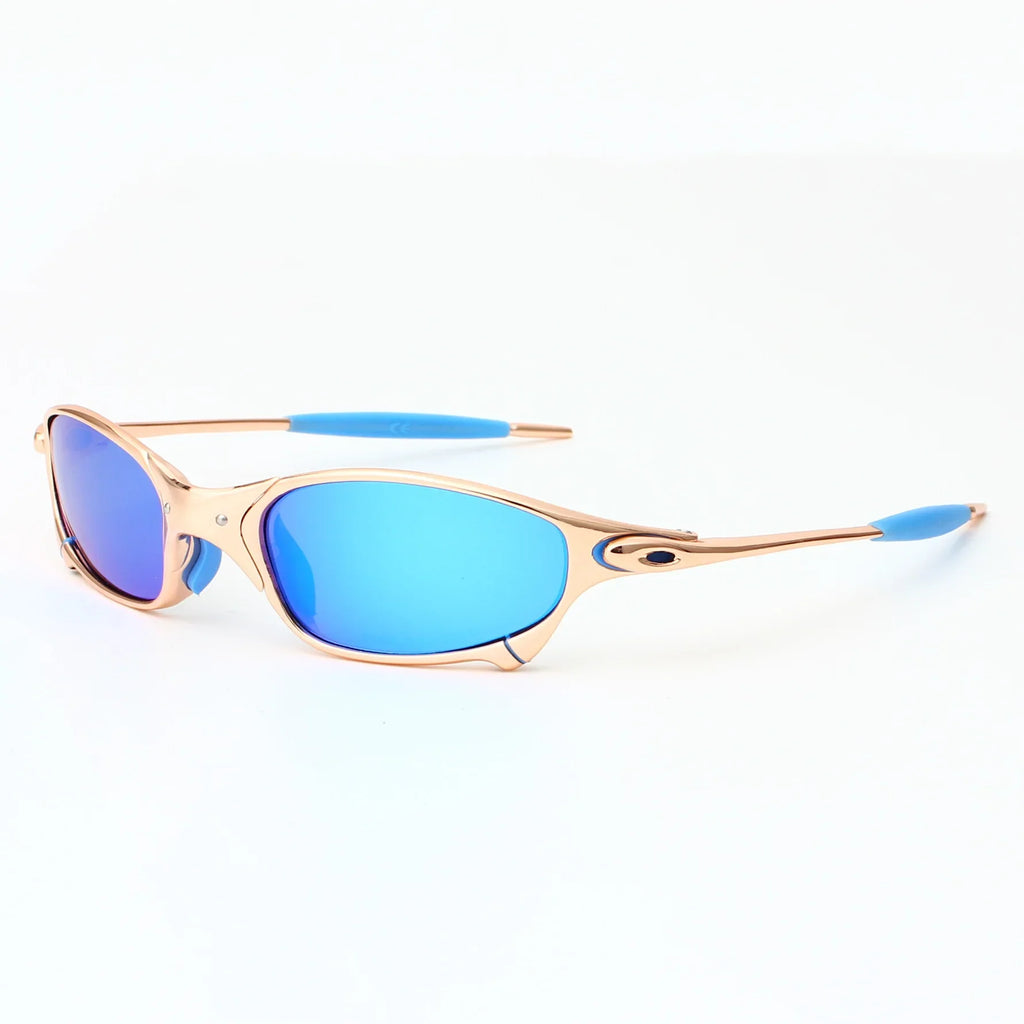 Men's Polarized Sunglasses - Gold Alloy Summer Shades