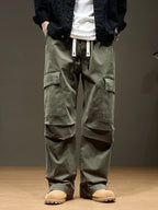 Men's Cargo Pants - Wide Leg Heavyweight Trousers