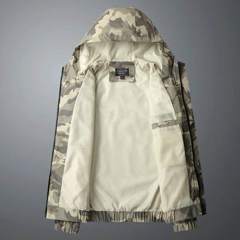 Men's Camo Jacket - Lightweight Windbreaker Shell