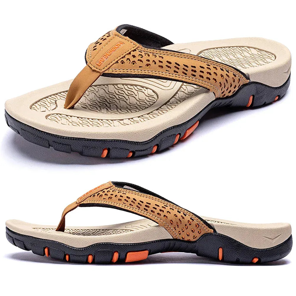 Men's Athletic Flip Flops - Arch Support Sports Sandals