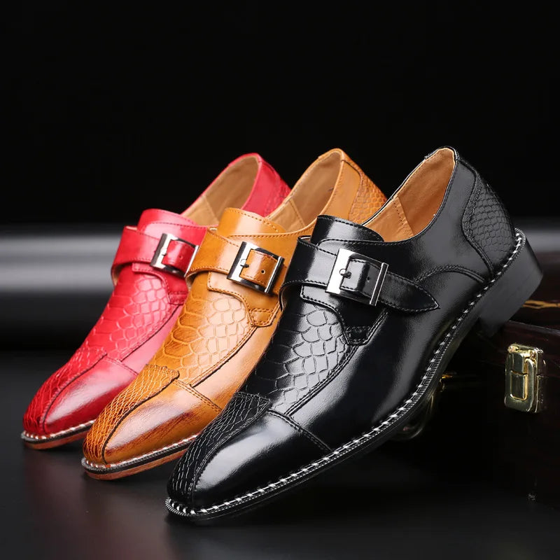 Men's Monk Strap Loafer - Cushioned Buckle Dress Shoe
