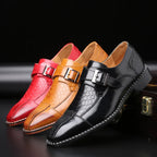Men's Monk Strap Loafer - Cushioned Buckle Dress Shoe