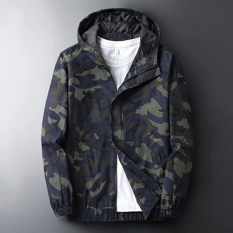 Men's Camo Jacket - Lightweight Windbreaker Shell
