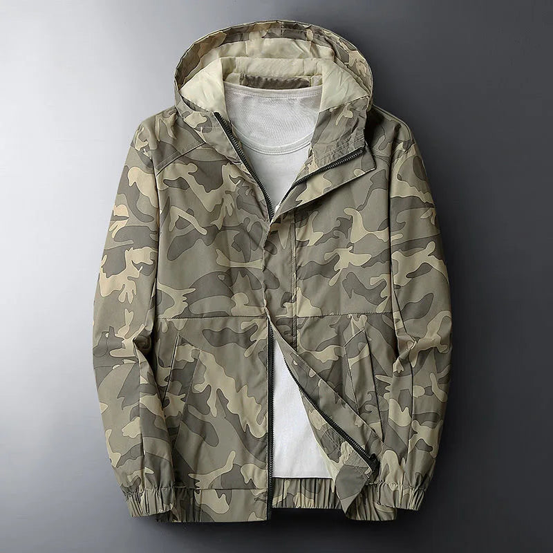 Men's Camo Jacket - Lightweight Windbreaker Shell