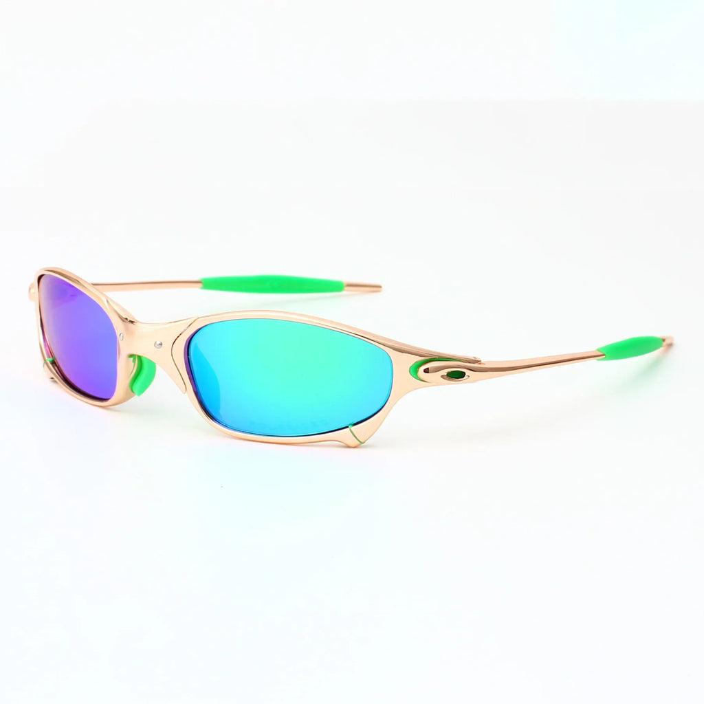 Men's Polarized Sunglasses - Gold Alloy Summer Shades