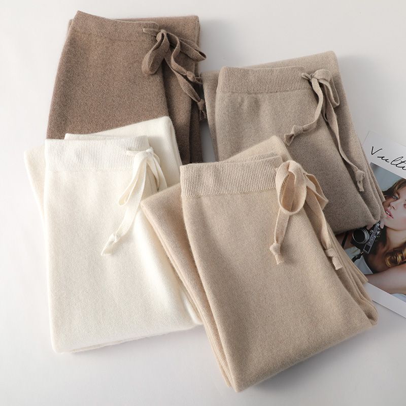 Women's Knit Lounge Set - Sweater and Wide Leg Pants