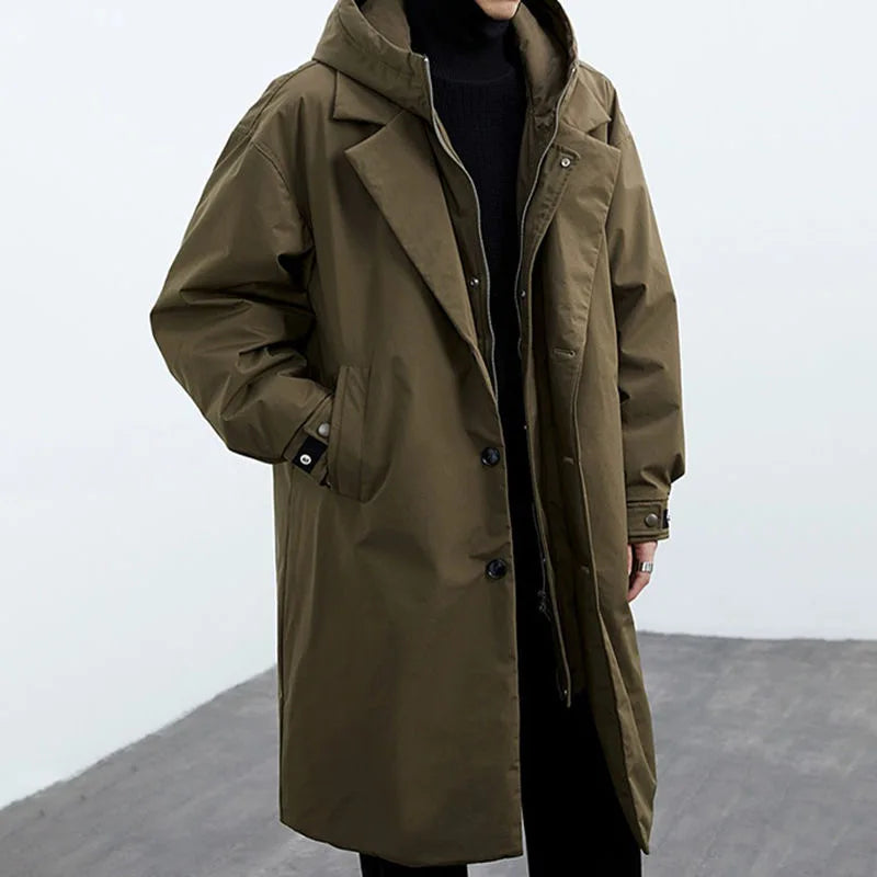 Men's Hooded Parka - Padded Water Resistant Winter Coat