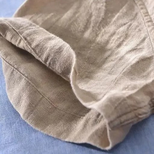 Men's Pure Linen Shirt - Short Sleeve Beach Button Down