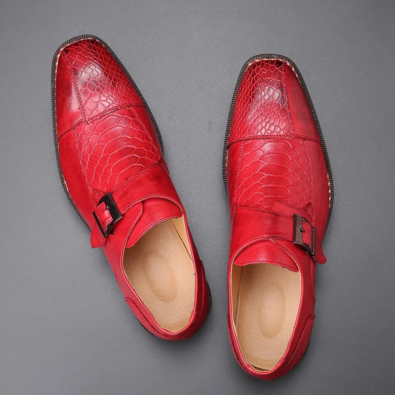 Men's Monk Strap Loafer - Cushioned Buckle Dress Shoe