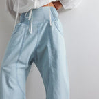 Women's Relaxed Linen Pants - Cropped Wide Leg Trousers
