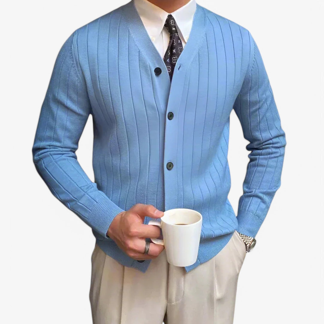 Men's V-Neck Cardigan Sweater