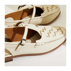 Women's Slingback Woven Loafers - Leather Huarache Flats
