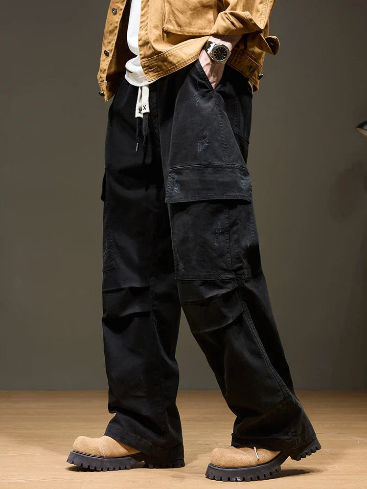 Men's Cargo Pants - Wide Leg Heavyweight Trousers